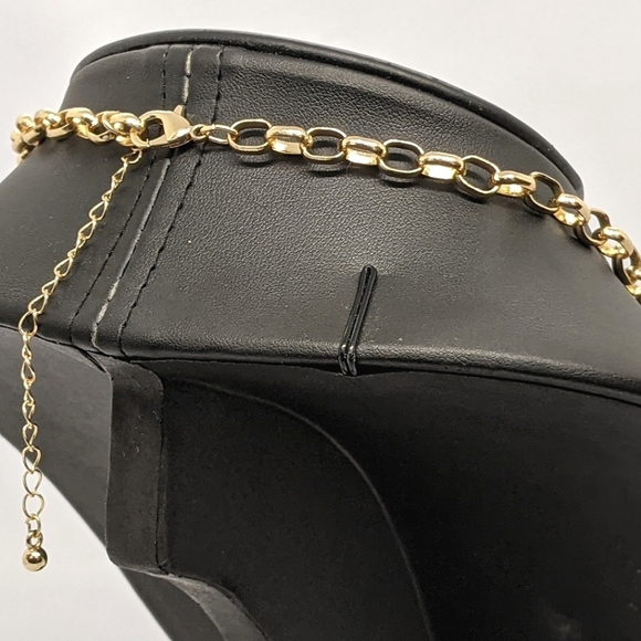 Vintage Pink Floral Bib Statement Necklace, Gold Tone with Frosted Crystal - Picture 7 of 8